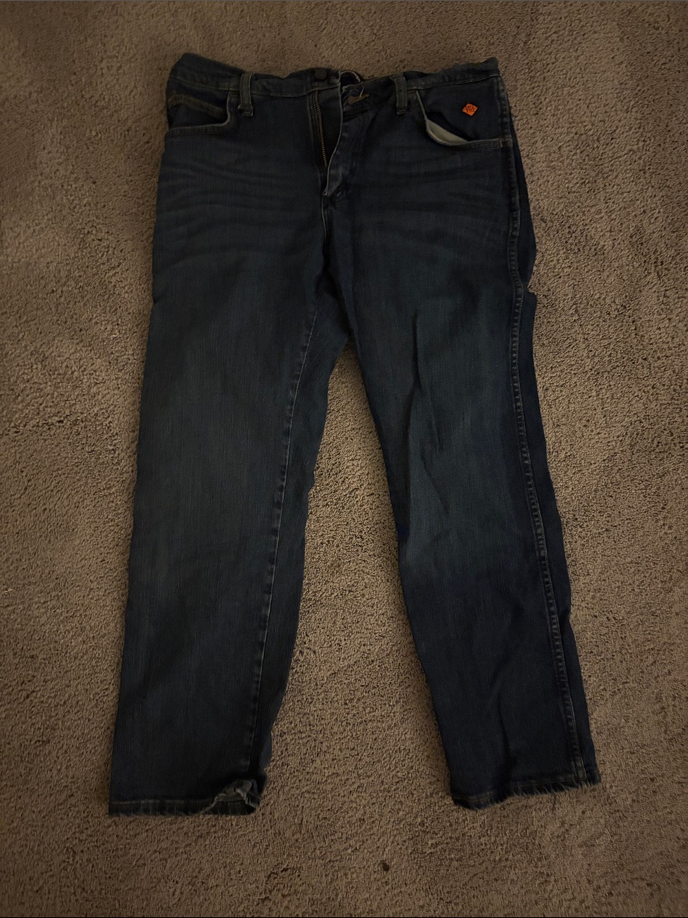 Men's Dark Blue Straight-Leg Jeans